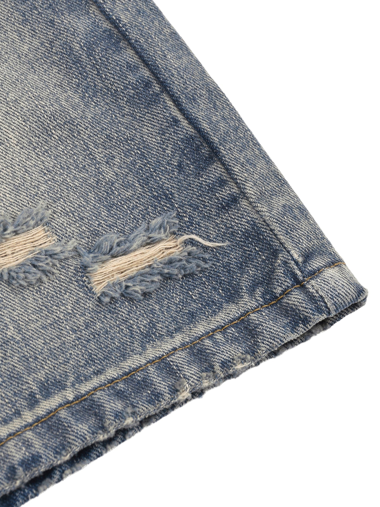 First Class Syndicate Faded Distressed Baggy Denim Shorts