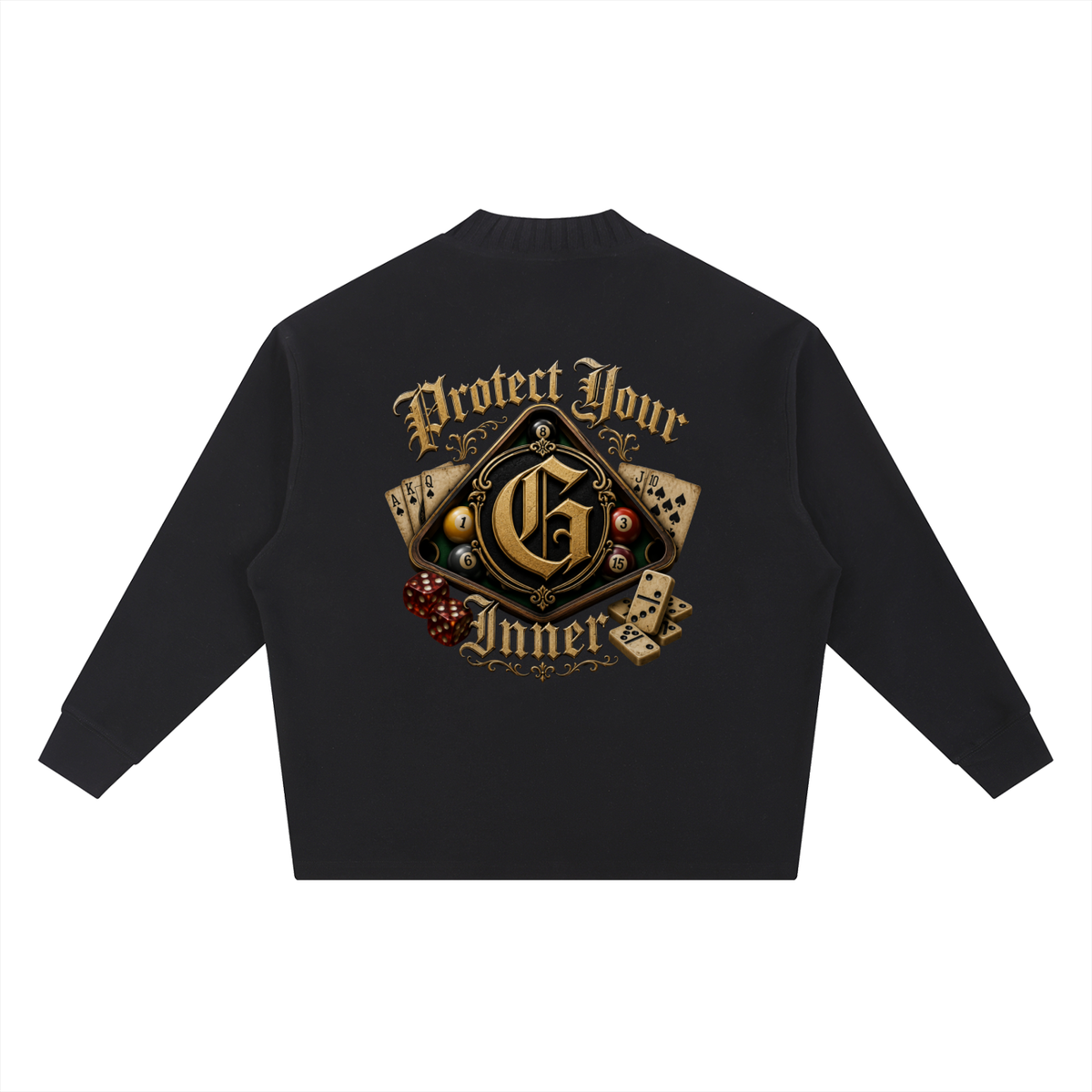 PYIG Knitted Round Neck Oversize Sweatshirt