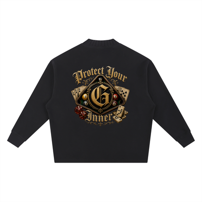 PYIG Knitted Round Neck Oversize Sweatshirt