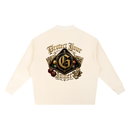 PYIG Knitted Round Neck Oversize Sweatshirt