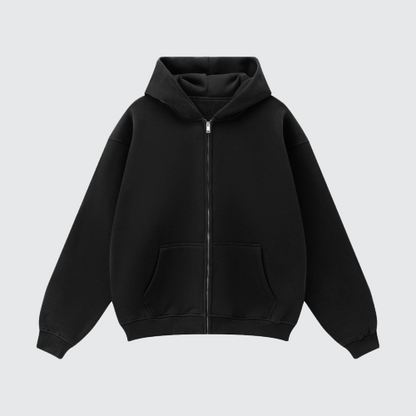 Urban Roots Heavyweight Fleece Zip-Up Oversized Hoodie (380GSM)
