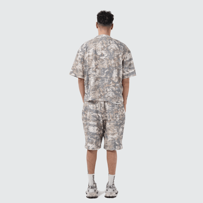Zyross Cotton French Terry Camo Shorts (400GSM)
