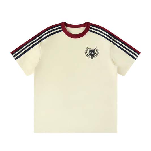 I.M.E.C Unisex Colorblock Striped T-Shirt