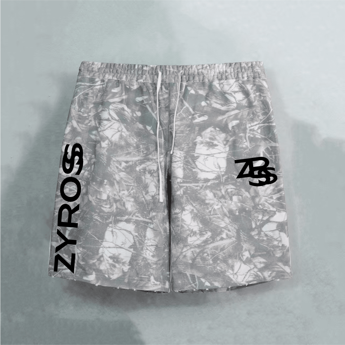 Zyross Cotton French Terry Camo Shorts (400GSM)