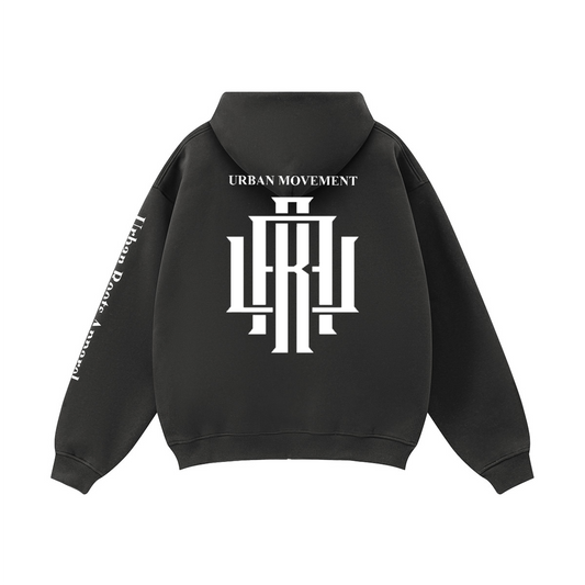 Urban Roots Heavyweight Fleece Zip-Up Oversized Hoodie (380GSM)