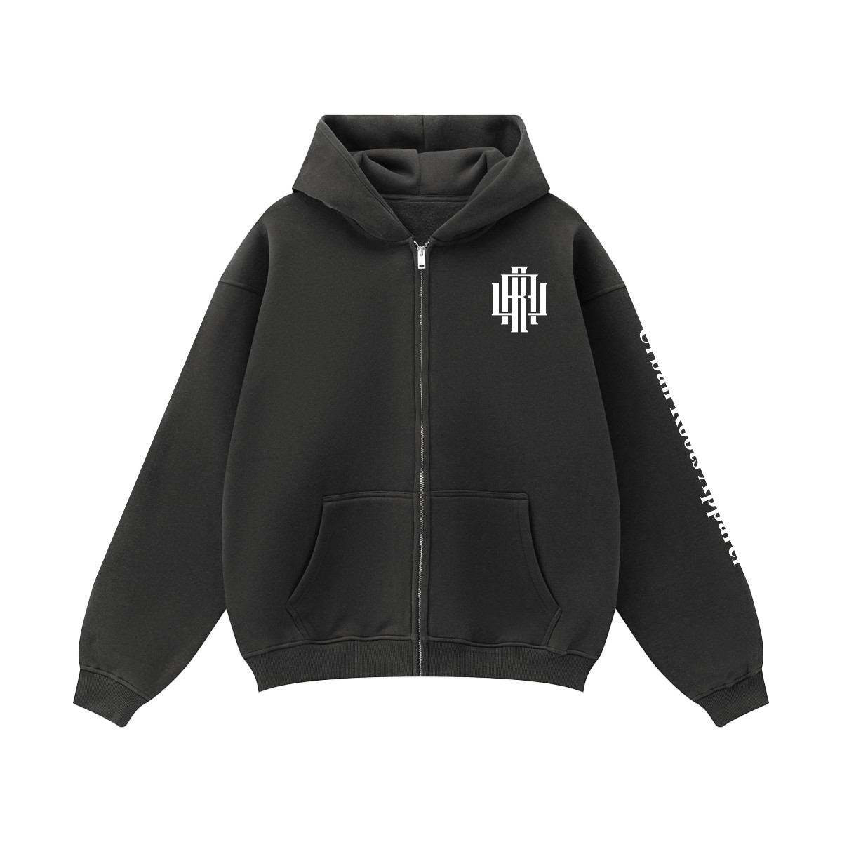 Urban Root Heavyweight Fleece Zip-Up Oversized Hoodie (380GSM)