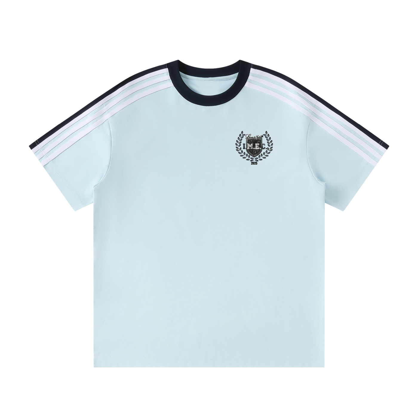 I.M.E.C Unisex Colorblock Striped T-Shirt