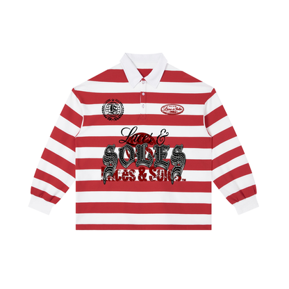 Laces&Soles Color Block Stripe Polo Shirt