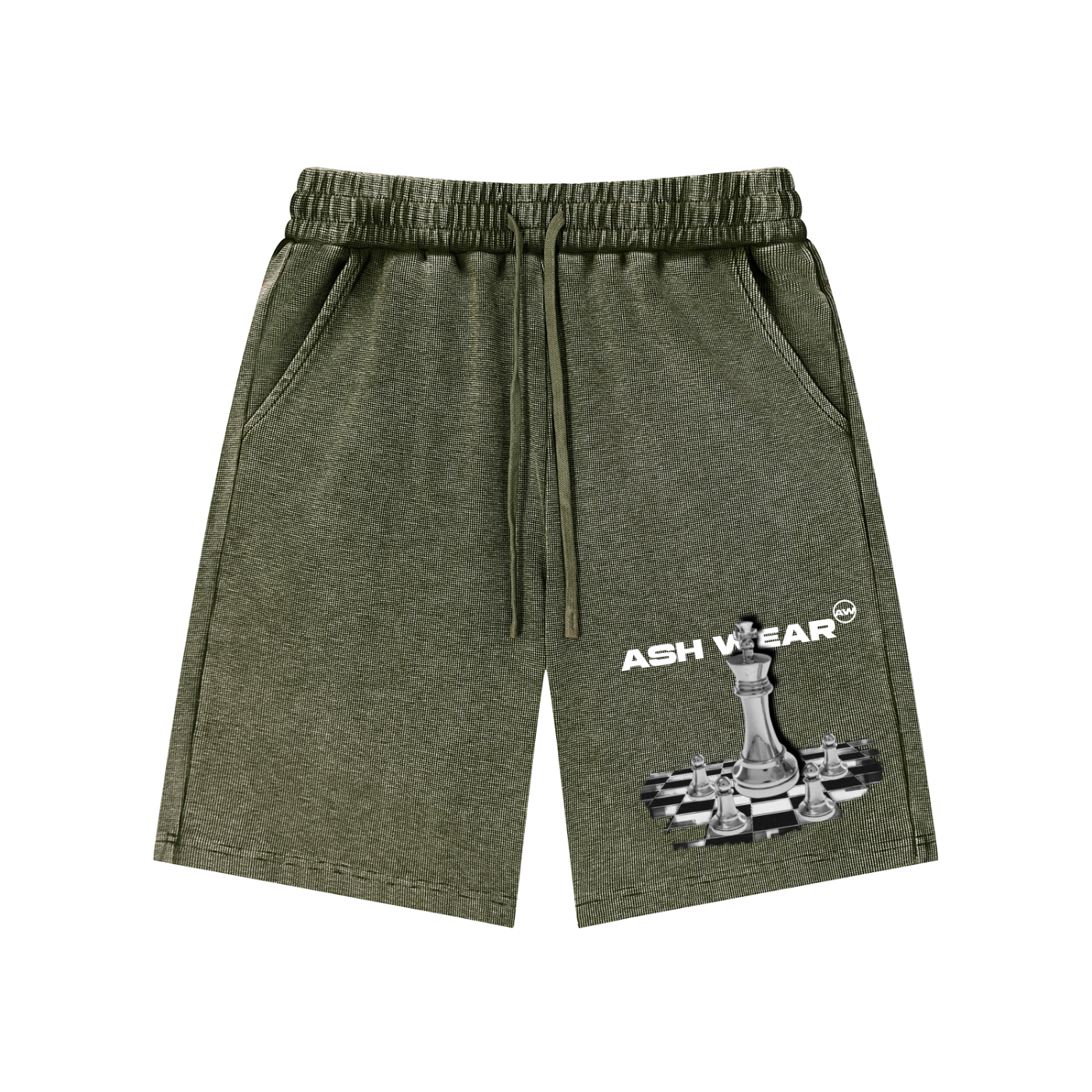 ASH Wear Mineral Wash Waffle Knit Shorts