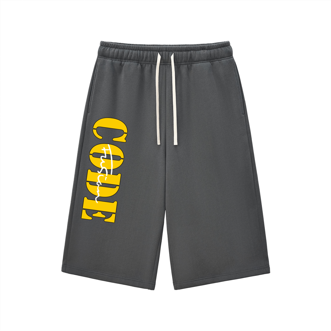 Code Fusion Three-quarter Sweatpants- Yellow