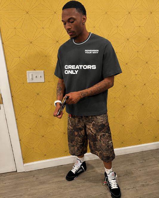 CREATORS ONLY Boxy Ribbed T-Shirt