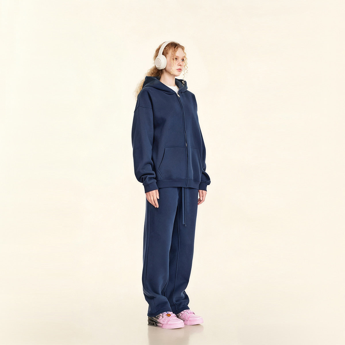 Urban Root Heavyweight Fleece Zip-Up Oversized Hoodie (380GSM)