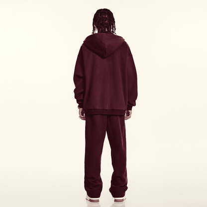 Urban Root Heavyweight Fleece Zip-Up Oversized Hoodie (380GSM)