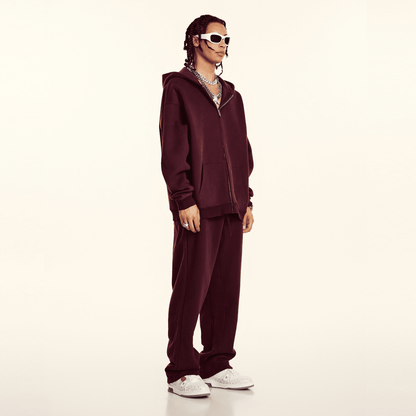 Urban Root Heavyweight Fleece Zip-Up Oversized Hoodie (380GSM)