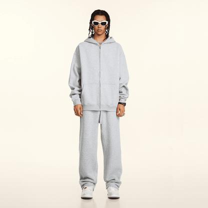 Urban Root Heavyweight Fleece Zip-Up Oversized Hoodie (380GSM)