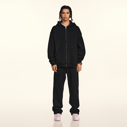 Urban Root Heavyweight Fleece Zip-Up Oversized Hoodie (380GSM)