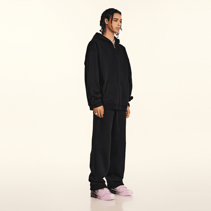 Urban Root Heavyweight Fleece Zip-Up Oversized Hoodie (380GSM)