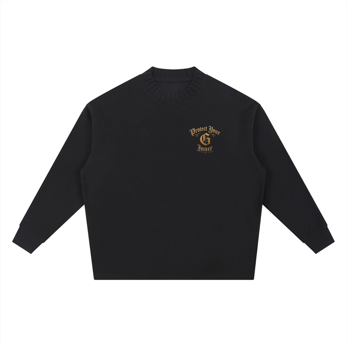 PYIG Knitted Round Neck Oversize Sweatshirt