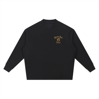 PYIG Knitted Round Neck Oversize Sweatshirt