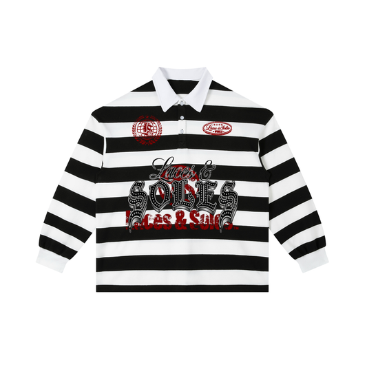 Laces&Soles Black/white/red Polo Shirt