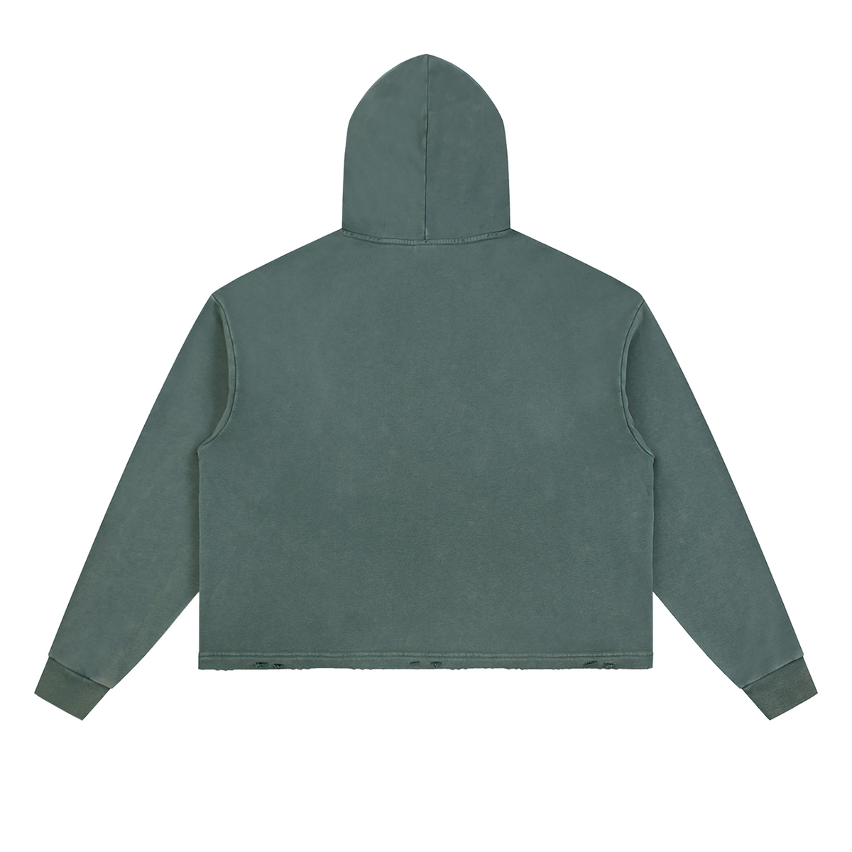 PYIG Vintage Washed Frayed-Hem Hoodie