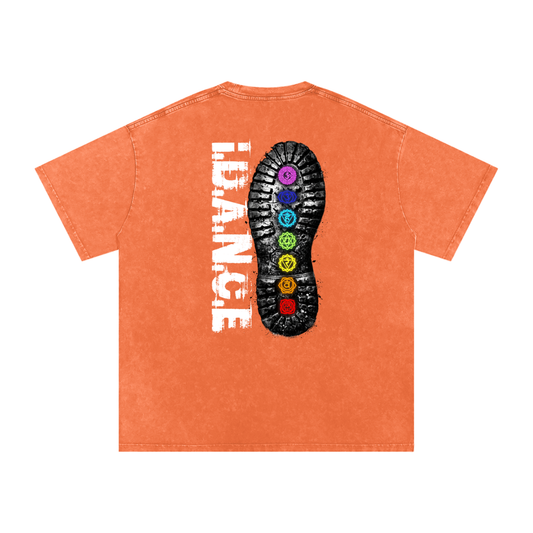 THE IDANCE  Snow Washed Oversized T-Shirt