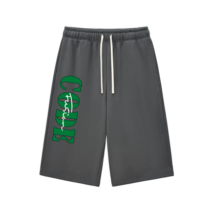 Code Fusion Three-quarter Sweatpants- Green