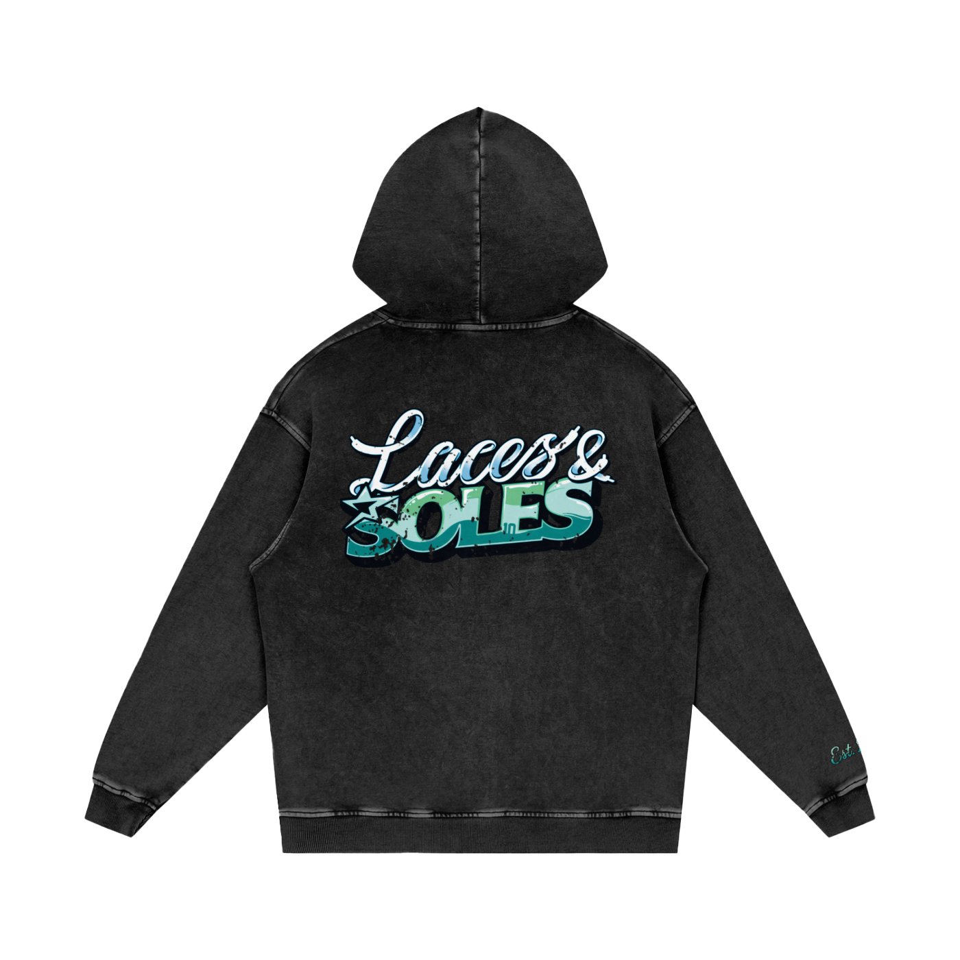 Laces&Soles Snow Washed Loose Cotton Hoodie