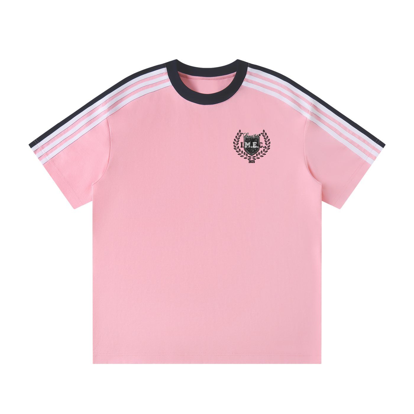 I.M.E.C Unisex Colorblock Striped T-Shirt