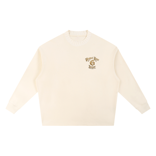 PYIG Knitted Round Neck Oversize Sweatshirt