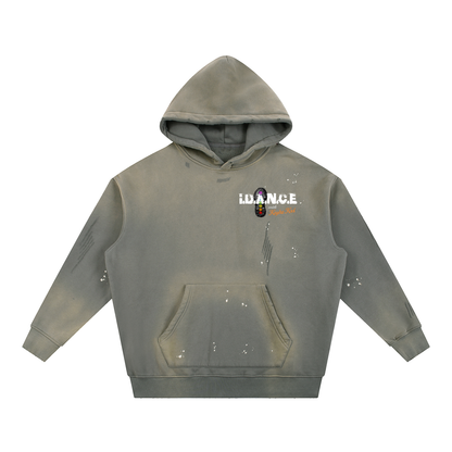 iDANCE w/ Keysha Kool Vintage Washed Frayed Fleece Hoodie