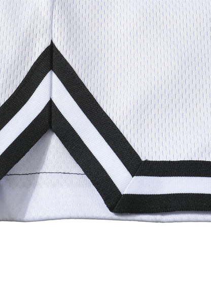 Classic Stripe Trim Basketball Shorts