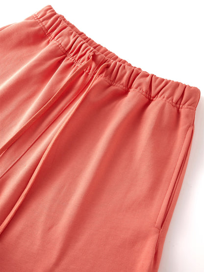 Unisex Earth Tone Loose Fit Cotton Shorts